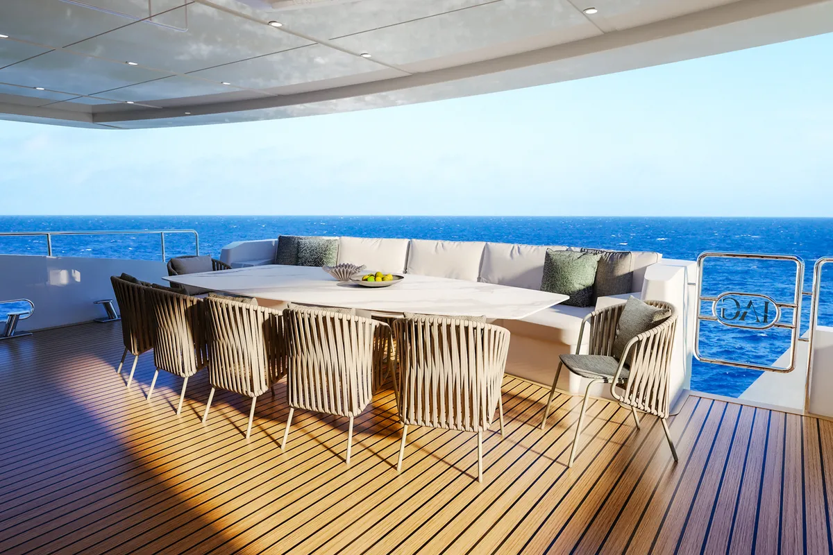 Deck of Silent World, a Gulet Motoryacht yacht at Split, Croatia
