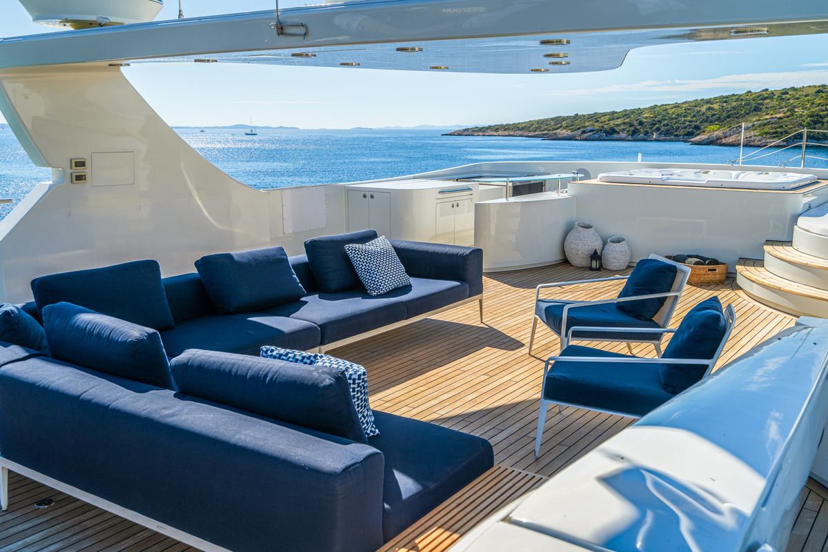 Deck of Silent World, a Gulet Motoryacht yacht at Split, Croatia