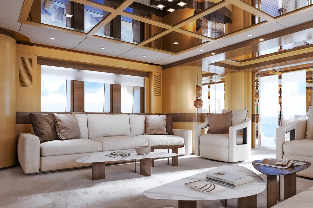 Salon of Silent World, a Gulet Motoryacht yacht at Split, Croatia
