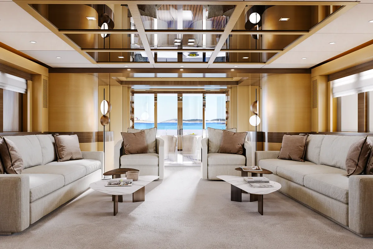 Salon of Silent World, a Gulet Motoryacht yacht at Split, Croatia