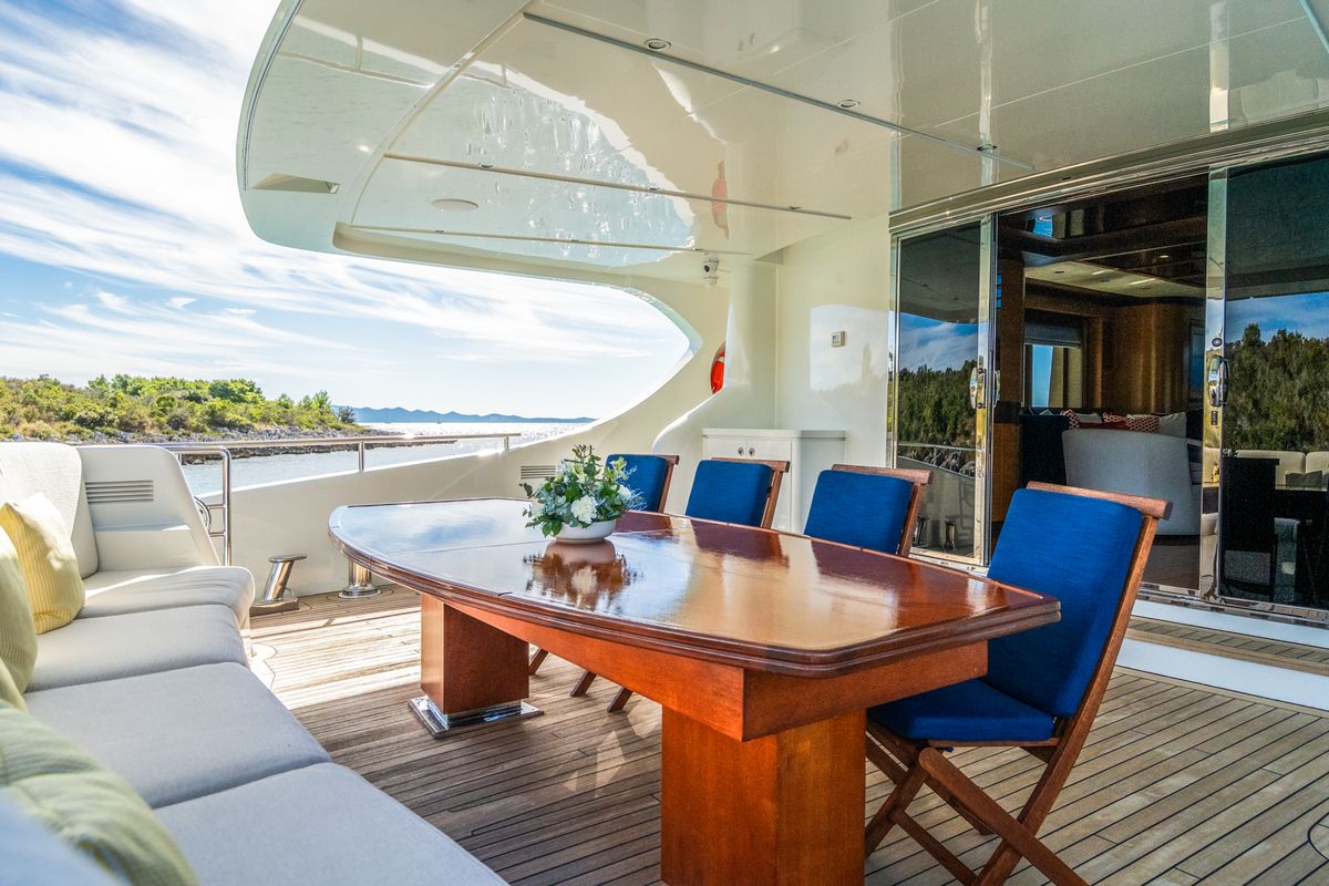 Deck of Silent World, a Gulet Motoryacht yacht at Split, Croatia