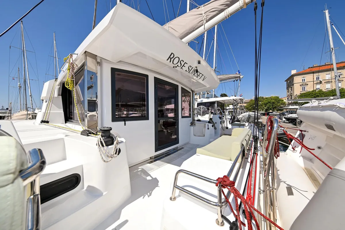ROSE SUNSET V, a Bali Bali Catsmart catamaran at Đuraševići, Montenegro