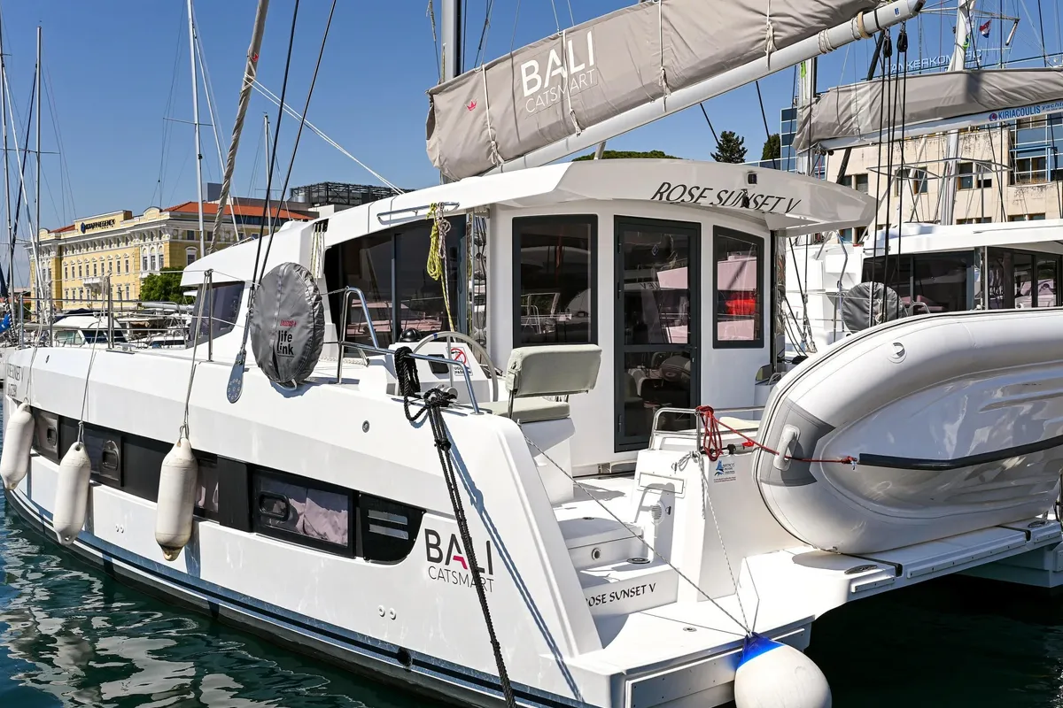 ROSE SUNSET V, a Bali Bali Catsmart catamaran at Đuraševići, Montenegro