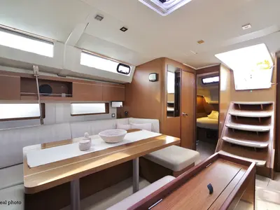 Galley of Luna - Water maker, Solar Panel, a Beneteau Oceanis 46.1 sailboat at Puntone di Scarlino, Italy