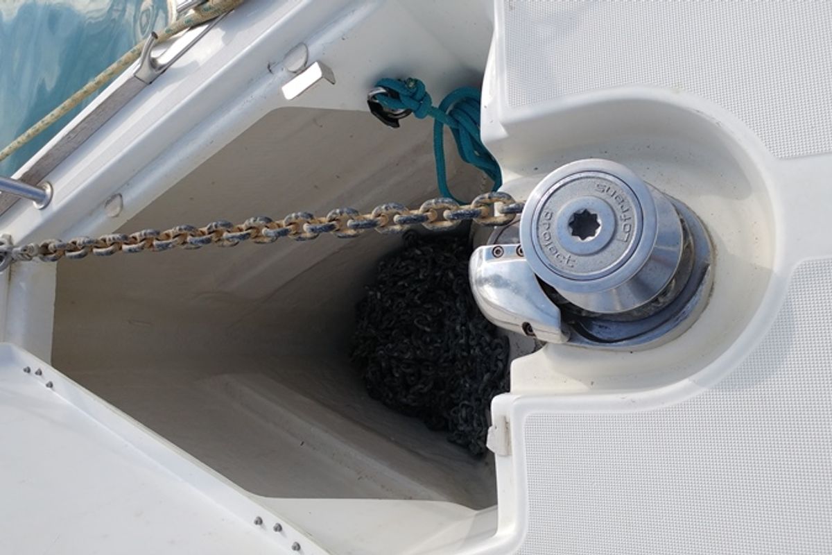Catrina, a Jeanneau Sun Odyssey 36i sailboat at Municipal Unit of Elefsina, Greece