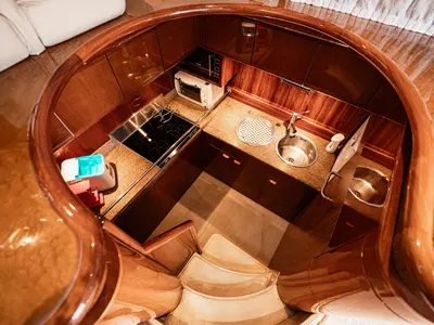 Galley of G.A.S. Newborn, a Ferretti 165 Fly motorboat at Δήμος Γλυφάδας, Greece