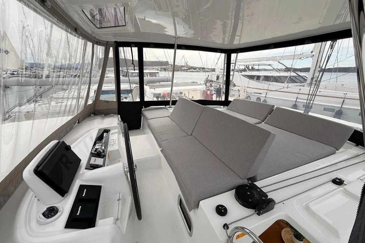 Vanesa, a Lagoon 46 catamaran at Seget Donji, Croatia