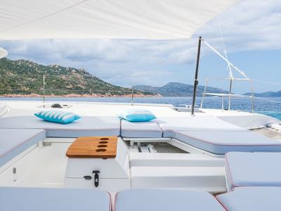 Deck of Vanesa, a Lagoon 46 catamaran at Seget Donji, Croatia