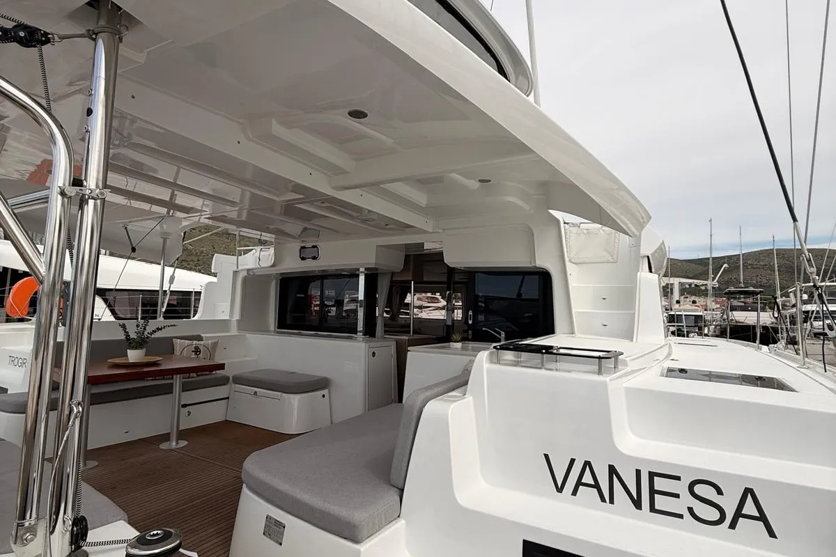 Vanesa, a Lagoon 46 catamaran at Seget Donji, Croatia