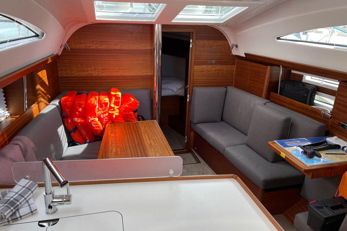 Salon of Blu, a Elan Impression 40.1 sailboat at Grad Pula, Croatia