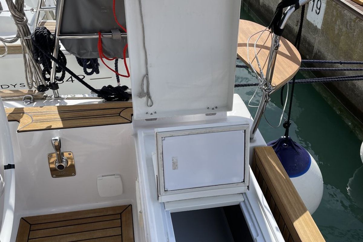Blu, a Elan Impression 40.1 sailboat at Grad Pula, Croatia