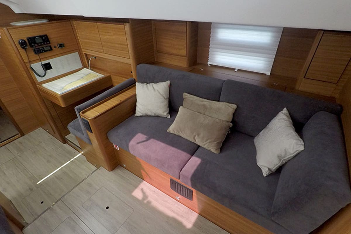 Salon of Evana, a Elan Impression 50.1 sailboat at Grad Šibenik, Croatia