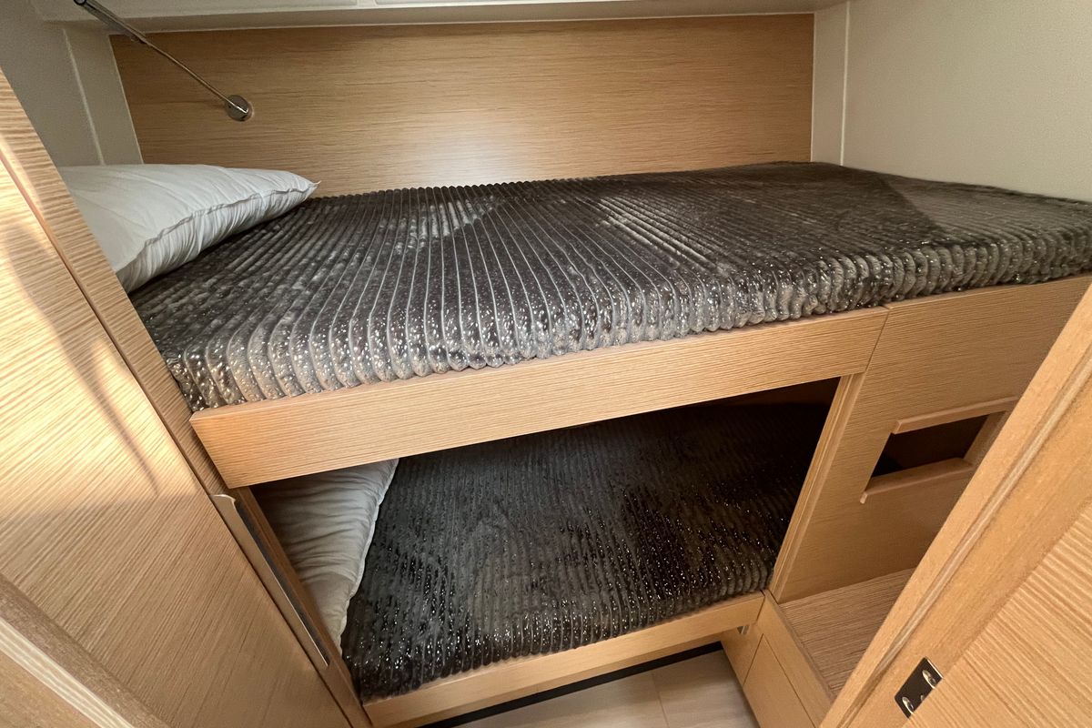 Cabin on Time Off, a Hanse Yachts Hanse 460 sailboat at Rosignano Solvay, Italy