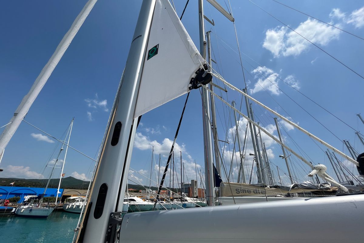 Time Off, a Hanse Yachts Hanse 460 sailboat at Rosignano Solvay, Italy