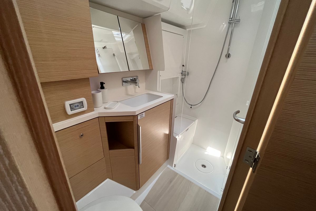 Head on Time Off, a Hanse Yachts Hanse 460 sailboat at Rosignano Solvay, Italy