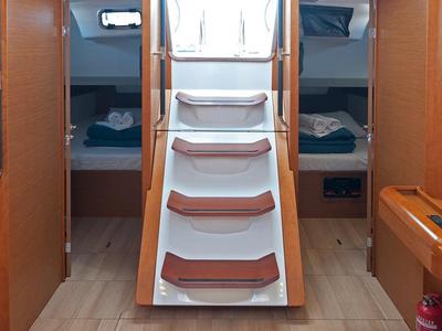 Cabin on South Kiss, a Jeanneau Sun Odyssey 469 sailboat at Split, Croatia