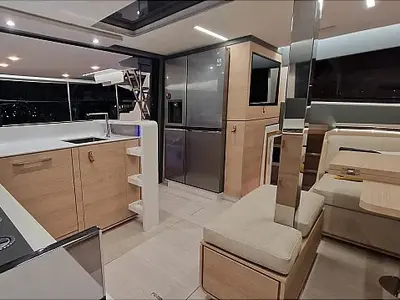 Galley of Cajha, a Aventura Catamarans Aventura 45 catamaran at Seget Donji, Croatia