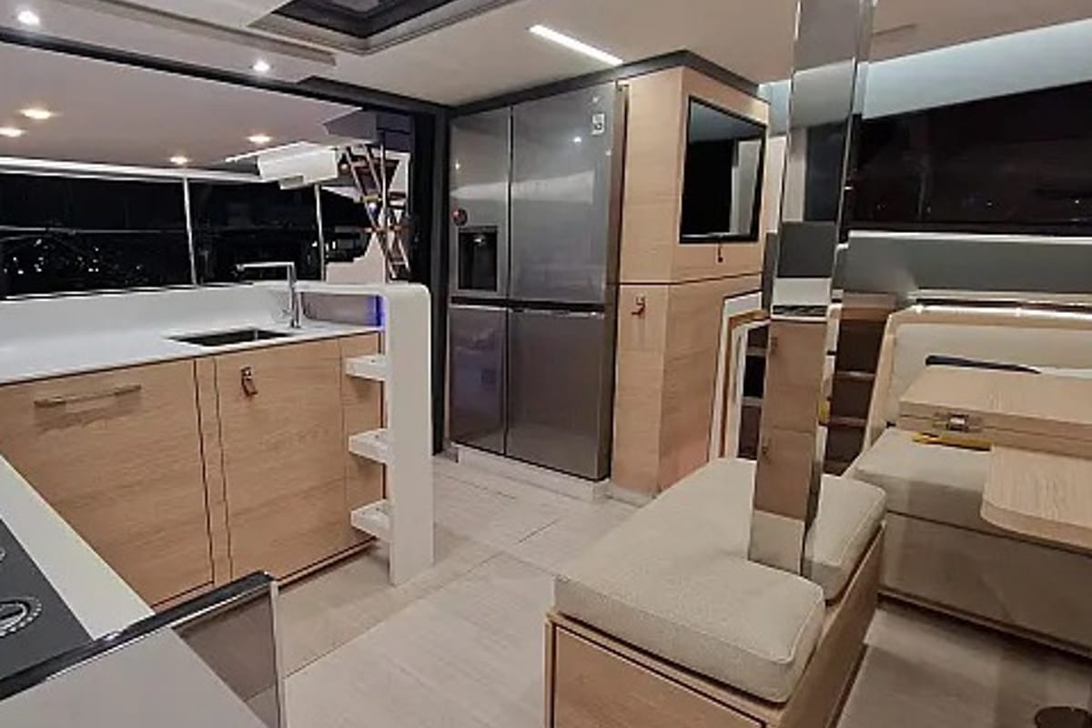 Galley of Cajha, a Aventura Catamarans Aventura 45 catamaran at Seget Donji, Croatia