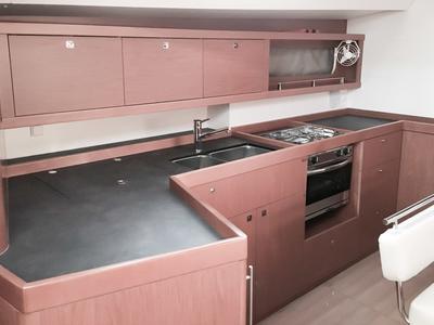 Galley of Soul, a Beneteau Oceanis 45 sailboat at Tivat, Montenegro