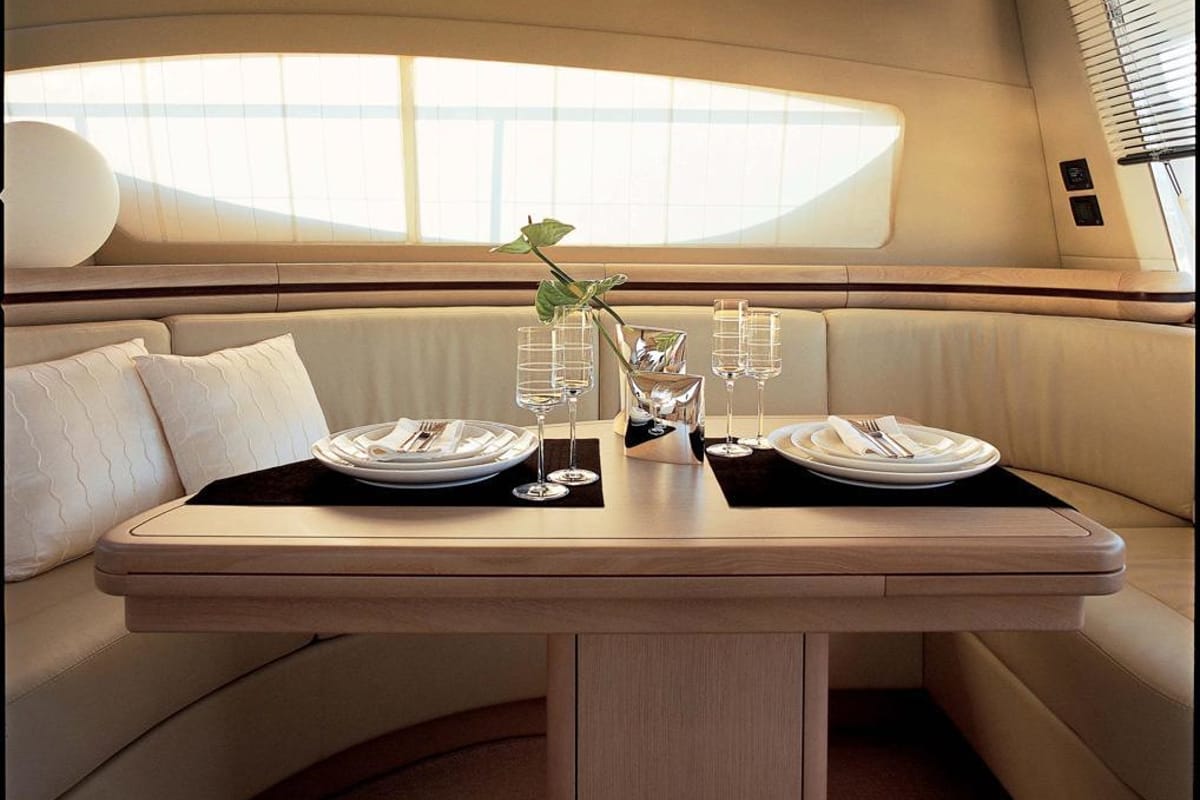 Salon of The Boat, a Ferretti 550 motorboat at Panaji, India