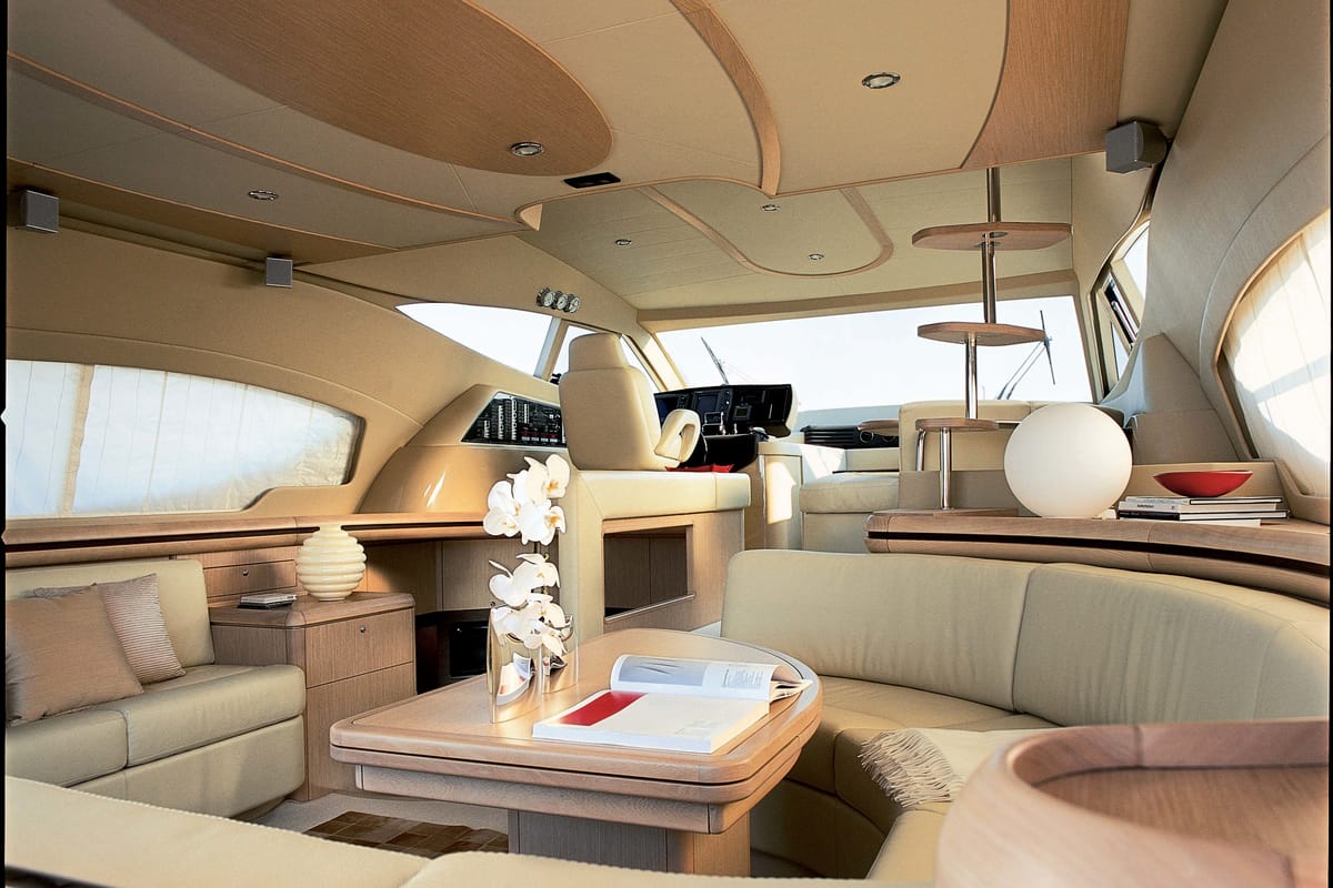 Salon of The Boat, a Ferretti 550 motorboat at Panaji, India
