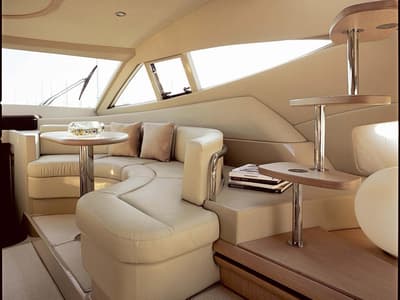 Salon of The Boat, a Ferretti 550 motorboat at Panaji, India