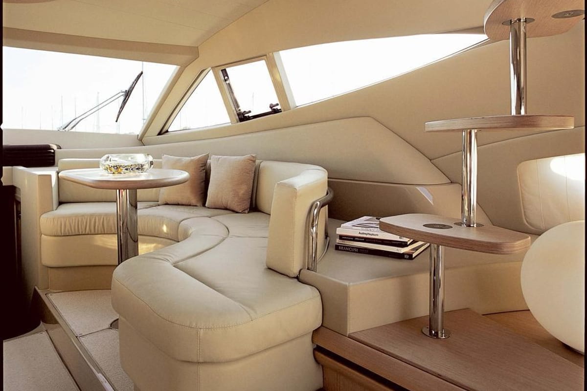 Salon of The Boat, a Ferretti 550 motorboat at Panaji, India