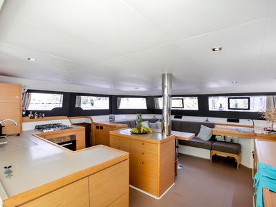 Galley of Diva, a Dufour 48 Catamaran catamaran at Athens, Greece