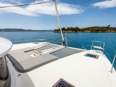 Deck of M&M, a Lagoon 46 catamaran at Municipal Unit of Kranidi, Greece