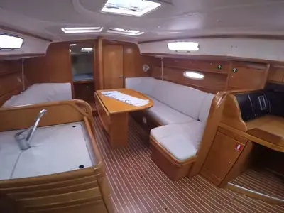 Salon of Alexandros I, a Bavaria 37 sailboat at Municipal Unit of Lefkada, Greece