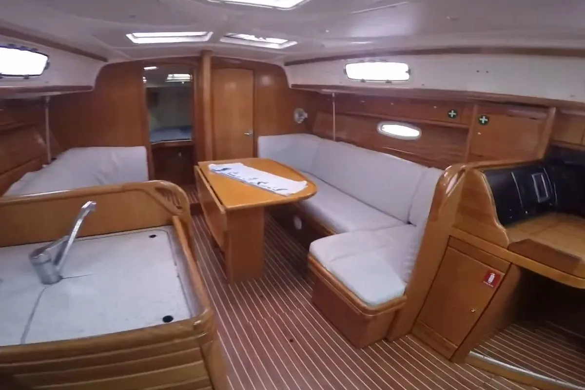 Salon of Alexandros I, a Bavaria 37 sailboat at Municipal Unit of Lefkada, Greece