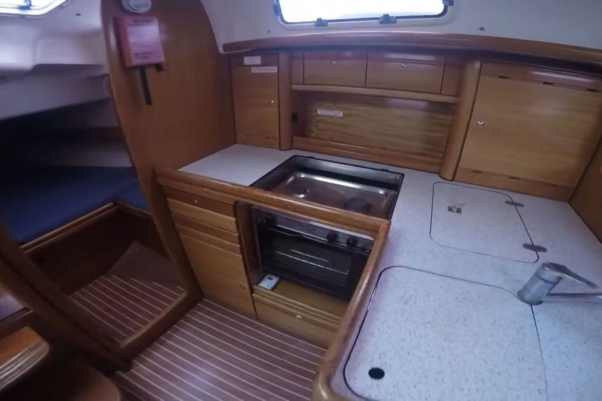 Galley of Alexandros I, a Bavaria 37 sailboat at Municipal Unit of Lefkada, Greece