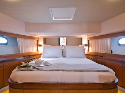 Cabin on Dominique, a Ferretti 681 yacht at Zadar, Croatia