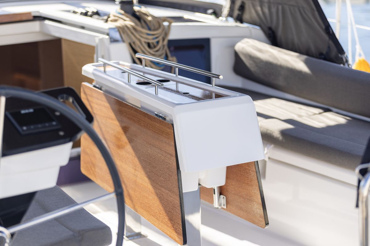 Deck of Lumi, a Dufour 37 sailboat at Grad Biograd na Moru, Croatia