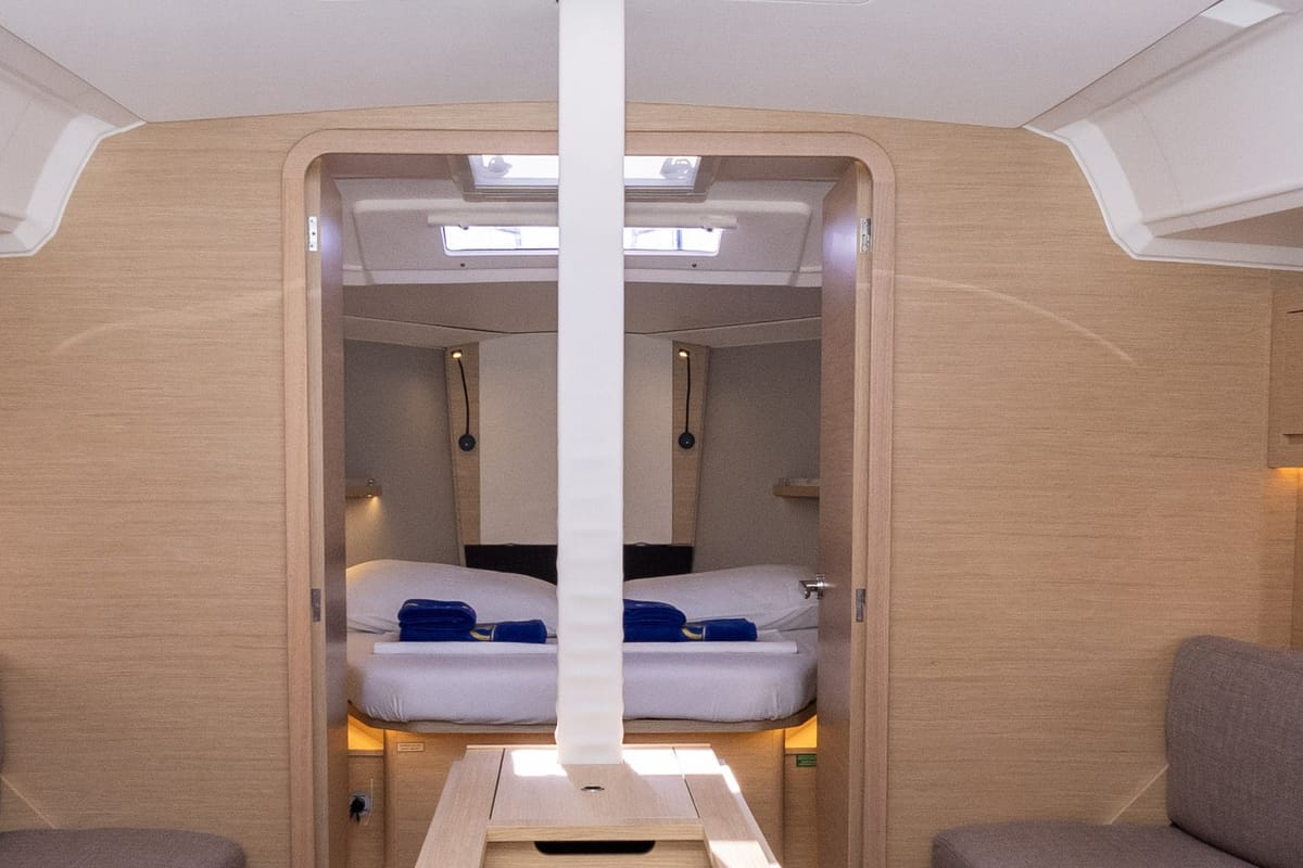 Cabin on Lumi, a Dufour 37 sailboat at Grad Biograd na Moru, Croatia