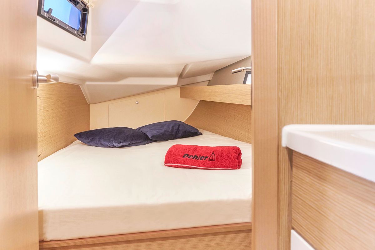 Cabin on Just B!, a Dehler 38 SQ sailboat at Punat, Croatia