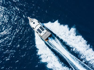 Salon of H8, a Leidi 800R motorboat at Grad Pula, Croatia