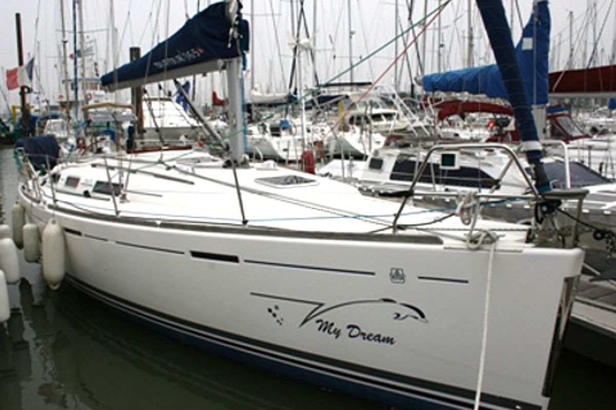 Exterior view of My Dream, a Dufour 365 sailboat at Yerseke, Netherlands