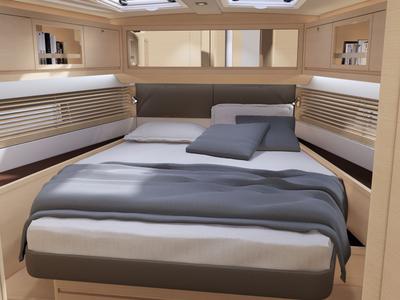 Cabin on Blue Mermaid, a Dufour 470 sailboat at Lavreotiki Municipal Unit, Greece