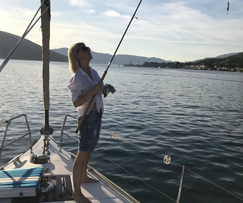 Sunny Wind, a Dufour Dufour 460 Grand Large sailboat at Tivat, Montenegro