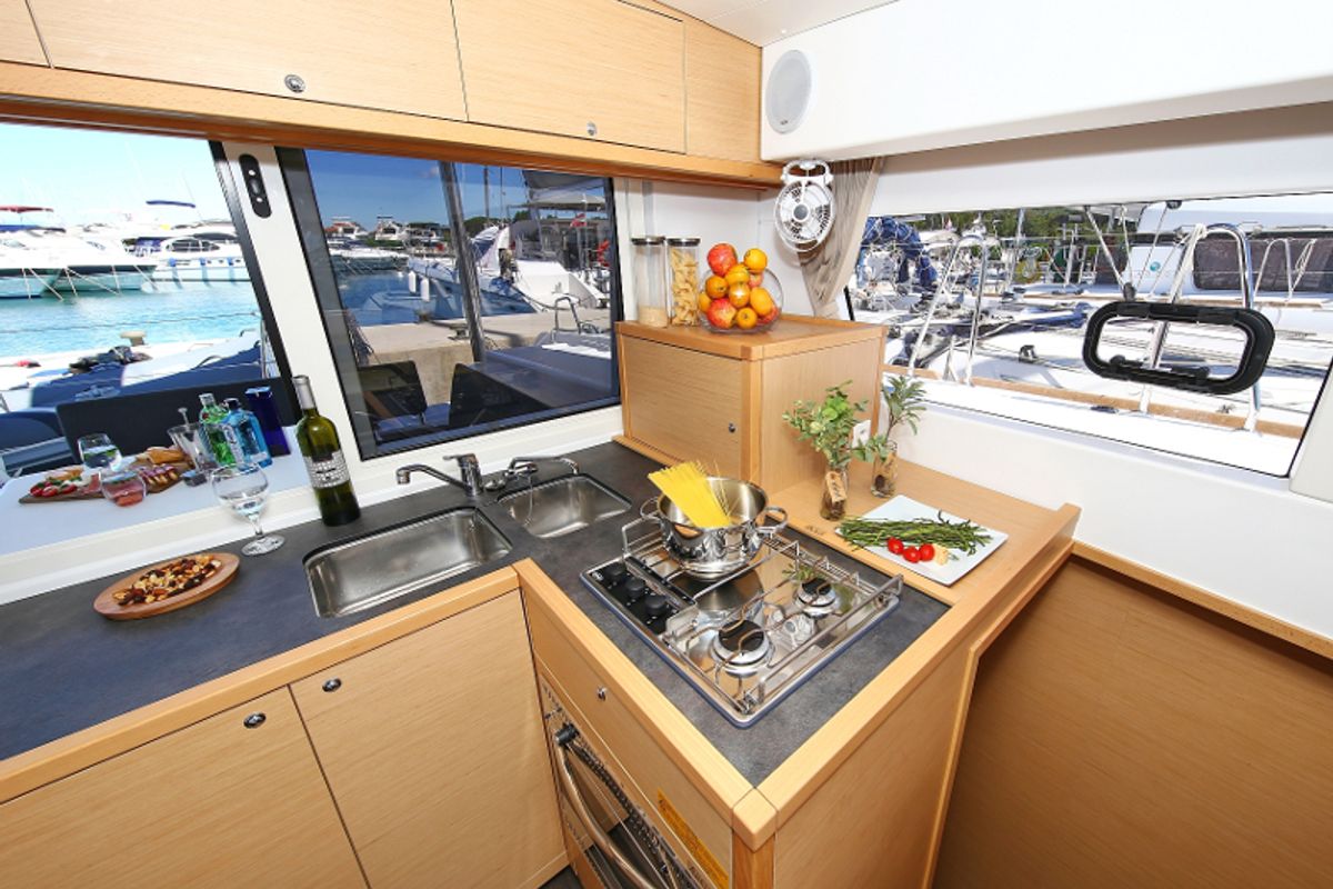 Galley of Gin Tonic, a Lagoon 39 catamaran at Općina Sukošan, Croatia