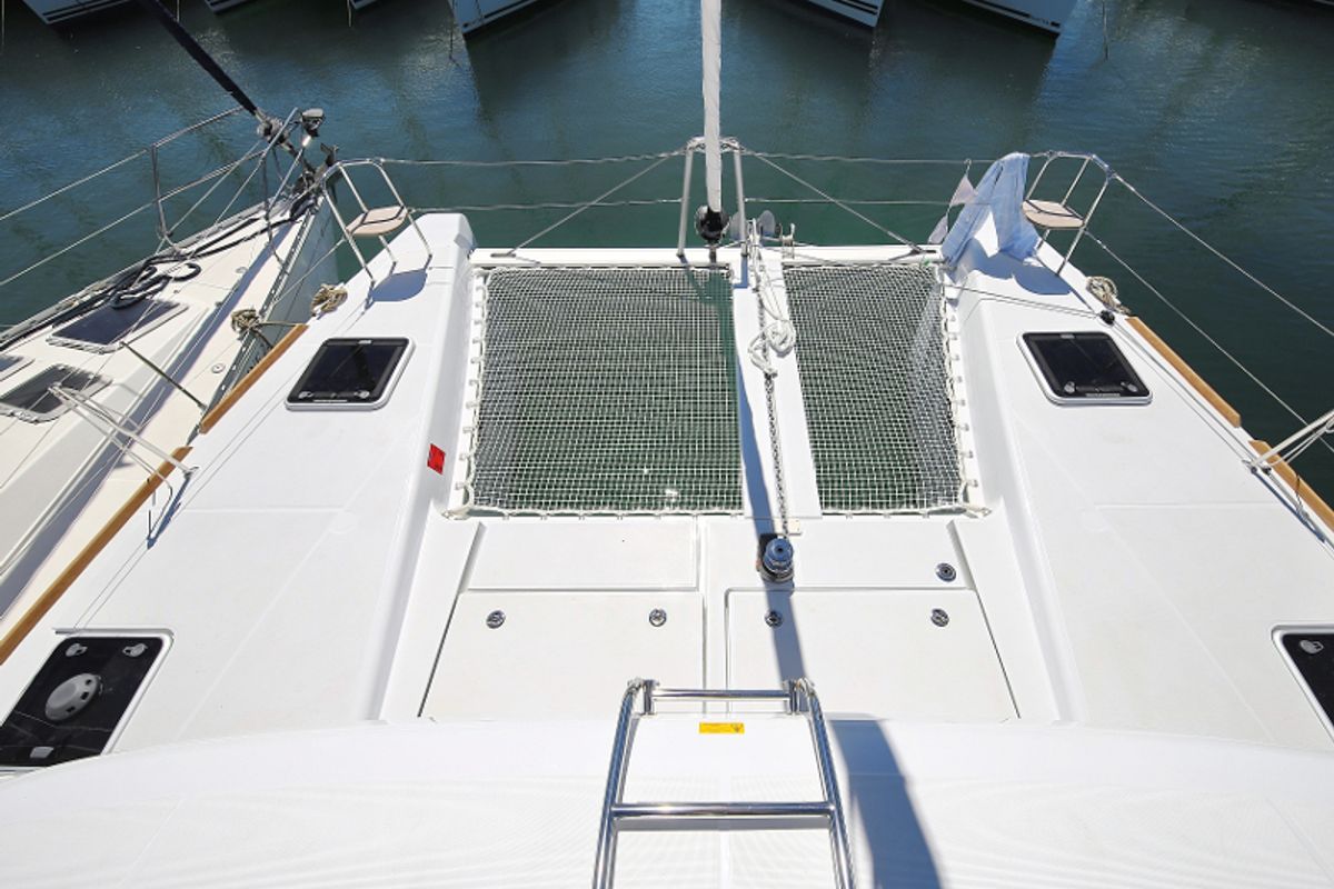 Deck of Gin Tonic, a Lagoon 39 catamaran at Općina Sukošan, Croatia