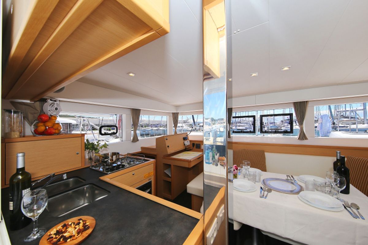 Galley of Gin Tonic, a Lagoon 39 catamaran at Općina Sukošan, Croatia