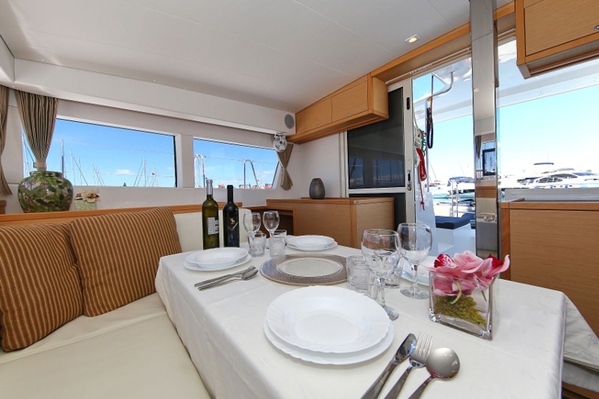 Salon of Gin Tonic, a Lagoon 39 catamaran at Općina Sukošan, Croatia