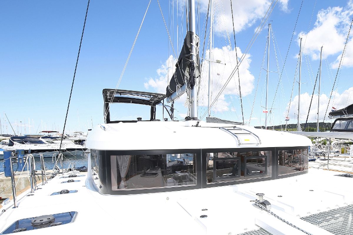 Exterior view of Gin Tonic, a Lagoon 39 catamaran at Općina Sukošan, Croatia