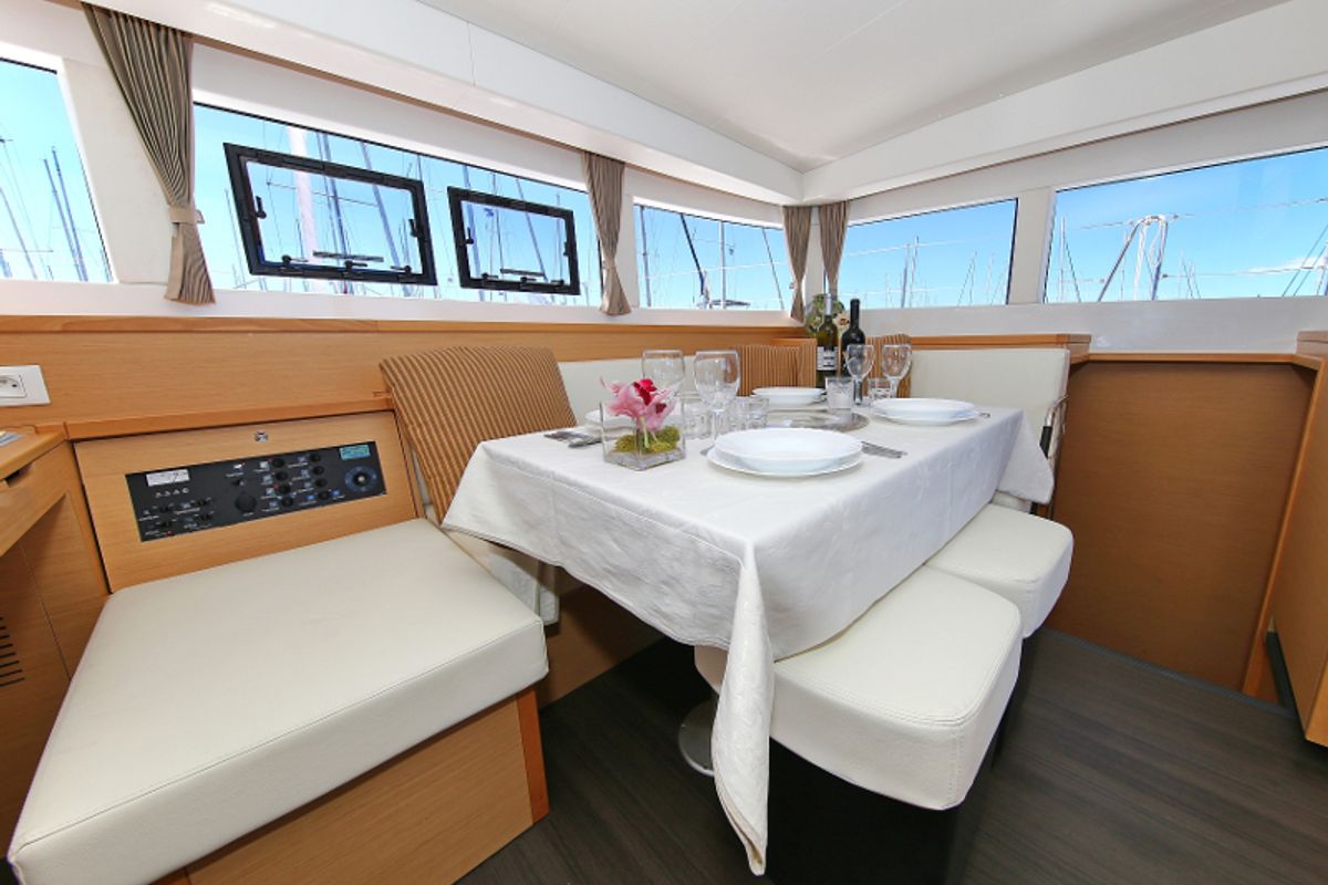 Salon of Gin Tonic, a Lagoon 39 catamaran at Općina Sukošan, Croatia