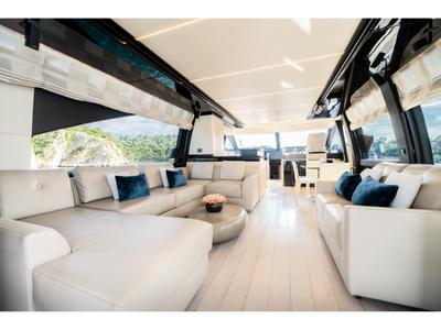 Salon of Mineira, a Azimut 72 yacht at Grad Šibenik, Croatia
