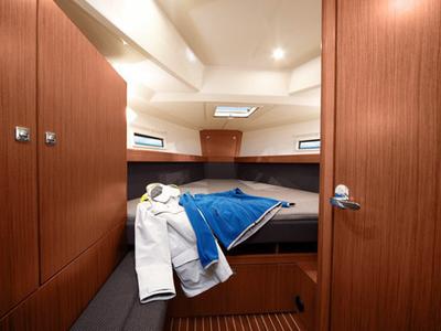 Cabin on Urze, a Bavaria Cruiser 41 sailboat at Ponta Delgada, Portugal