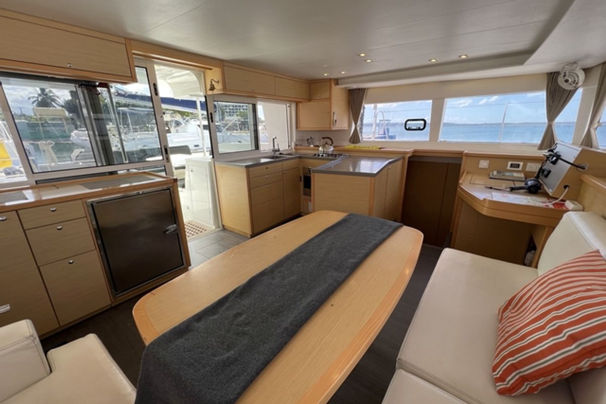 Cabin on Mariano, a Lagoon 450 Fly catamaran at Cienfuegos, Cuba