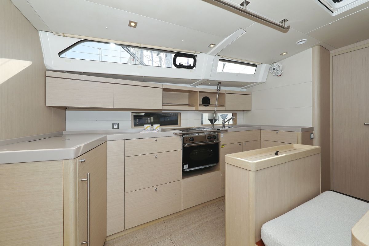 Galley of Anne, a Beneteau Oceanis 46.1 sailboat at Grad Vodice, Croatia